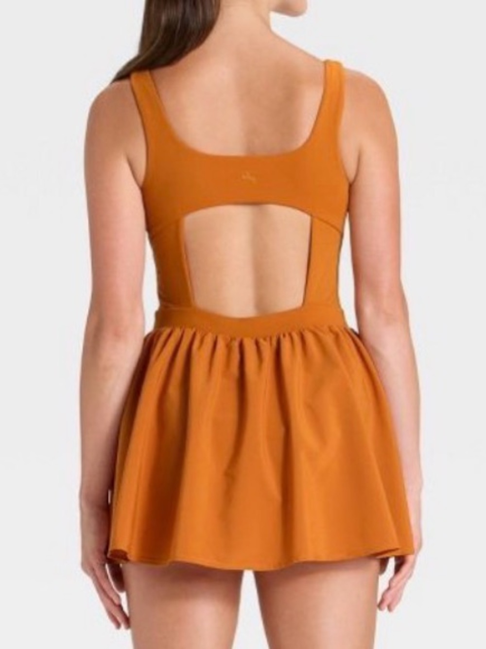 NWT Sz M JoyLab Game Day Activewear Athletic Dress built-in Shorts Rust Orange - Picture 1 of 12